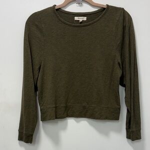 MADEWELL HIGHPOINT DOLMAN-SLEEVE TEE TOP WOMEN S  SMALL GREEN.
